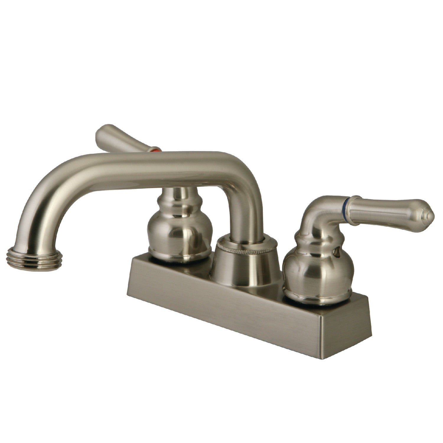 Kingston Tulare KB2478NML Robinet de lessive à double poignée 2 trous, Nickel brossé