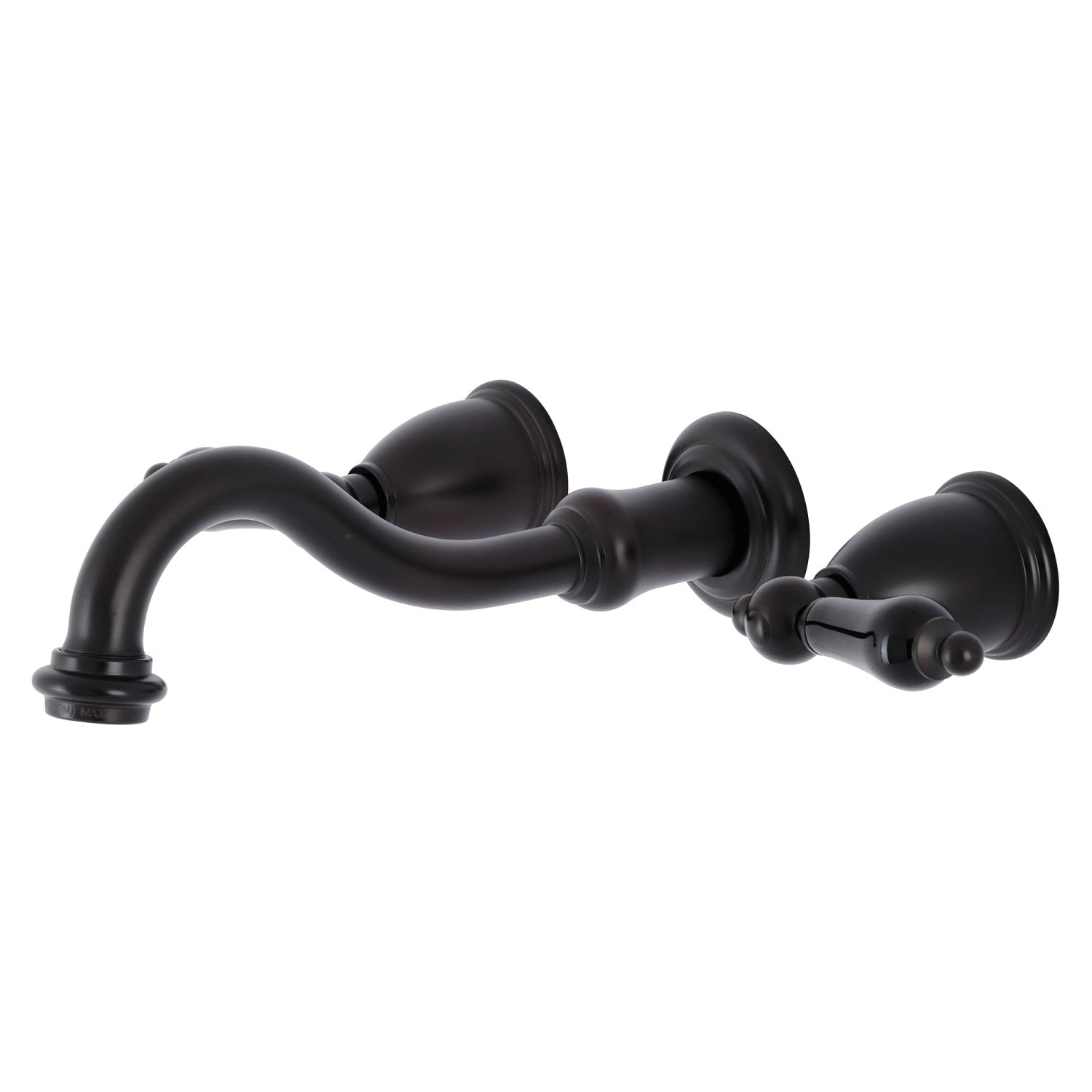 Kingston Heirloom KS3125PKL - Robinet de salle de bains à double poignée 3 trous Wall Mount, bronze frotté à l'huile