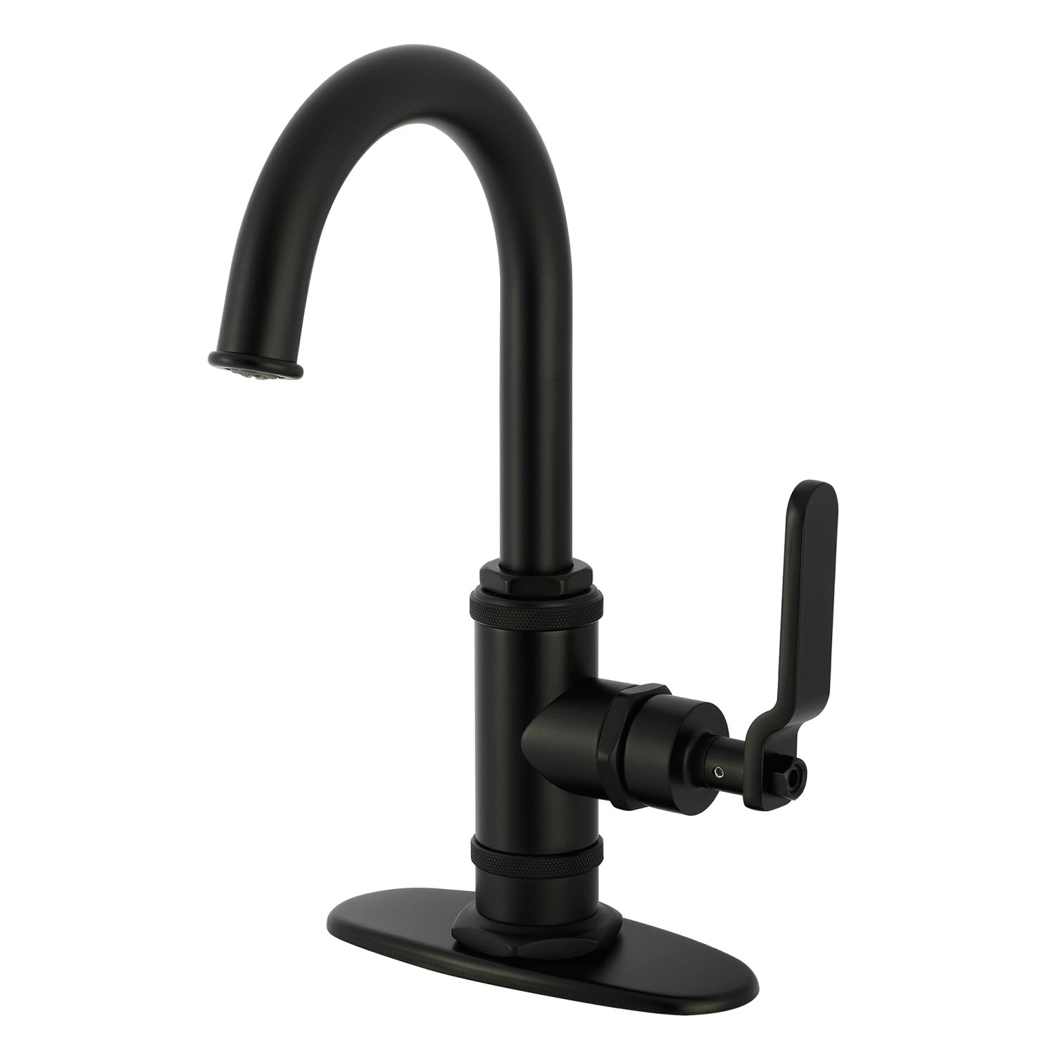 Kingston Sona KSD8500KL - Robinet de barre de montage de plate-forme à une poignée Whitaker 1 trou, noir mat