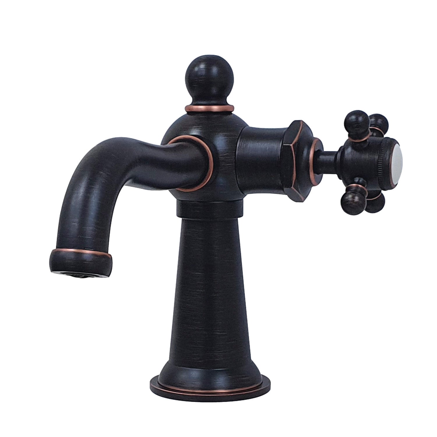 Kingston Heirloom KS154BXNB - Robinet de salle de bain à une poignée nautique 1 trou avec bonde à tirette, Naples Bronze