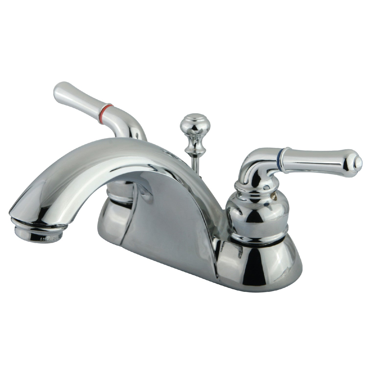 Kingston Tulare KB2621B - Naples Double-Handle 3-Hole Deck Mount 4-Inch Centerset Bathroom Faucet, Polished Chrome