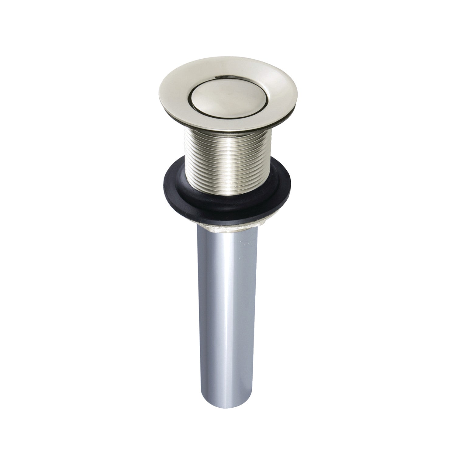 Kingston Trimscape EV8006 Brass Push Pop-Up Bathroom Sink Drain without Overflow, 22 Gauge, Polished Nickel