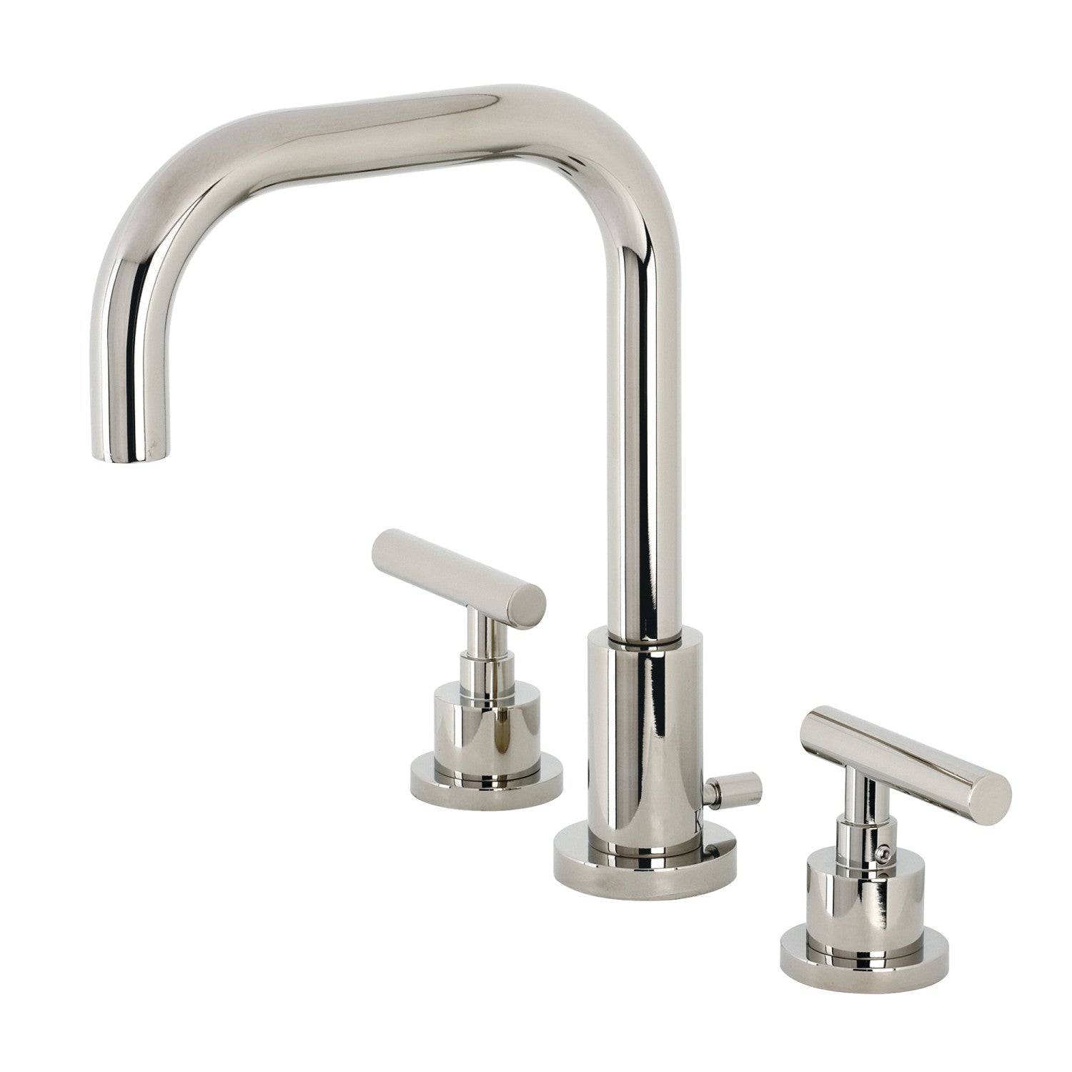 Kingston Sona FSC8939CML - Robinet de salle de bains à deux poignées 3 trous avec couvercle en laiton, nickel poli