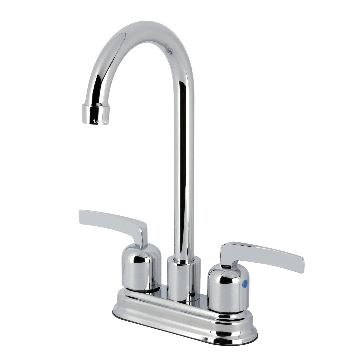 Kingston Tulare KB8491EFL - Robinet à deux poignées Centurion 2 trous pour barre de montage de pont, chrome poli