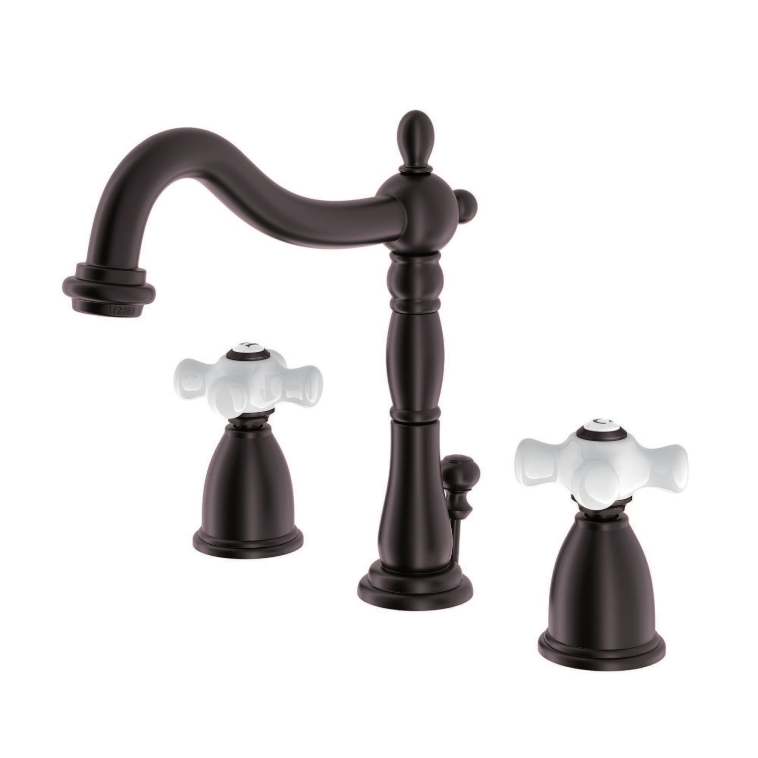 Kingston Heirloom KB1975PX - Robinet de salle de bains à entraxe large avec drain à tirette, bronze huilé