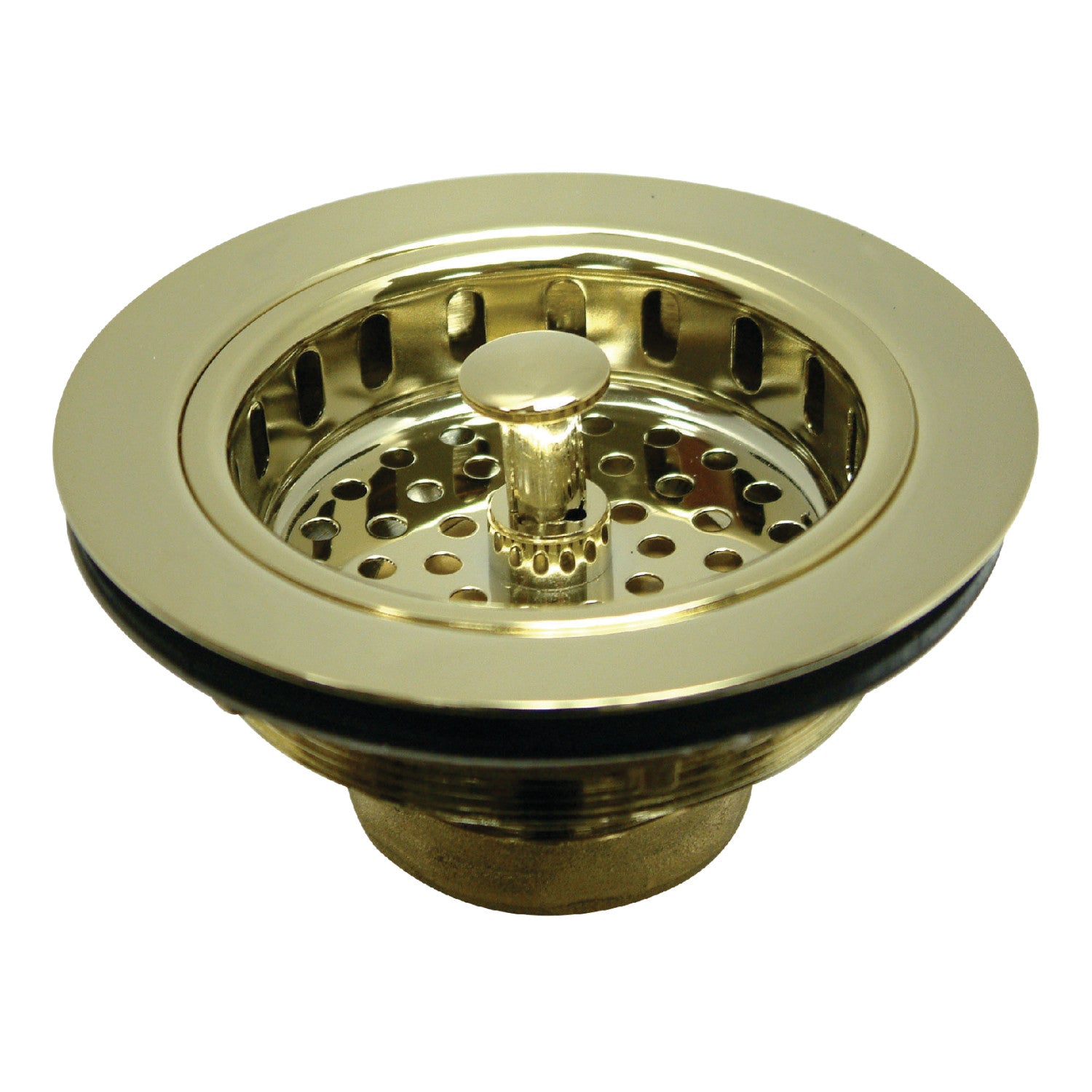 Kingston Made To Match KBS1002 3-1/2 Inch Kitchen Sink Basket Strainer Only, Polished Brass
