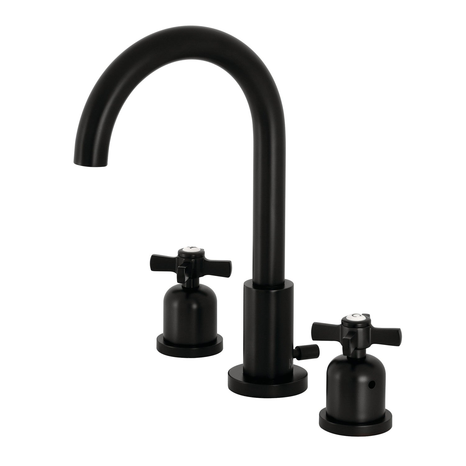 Kingston Sona FSC8920ZX - Millennium Two-Handle 3-Hole Deck Mount Widespread Bathroom Faucet with Brass Pop-Up, Matte Black