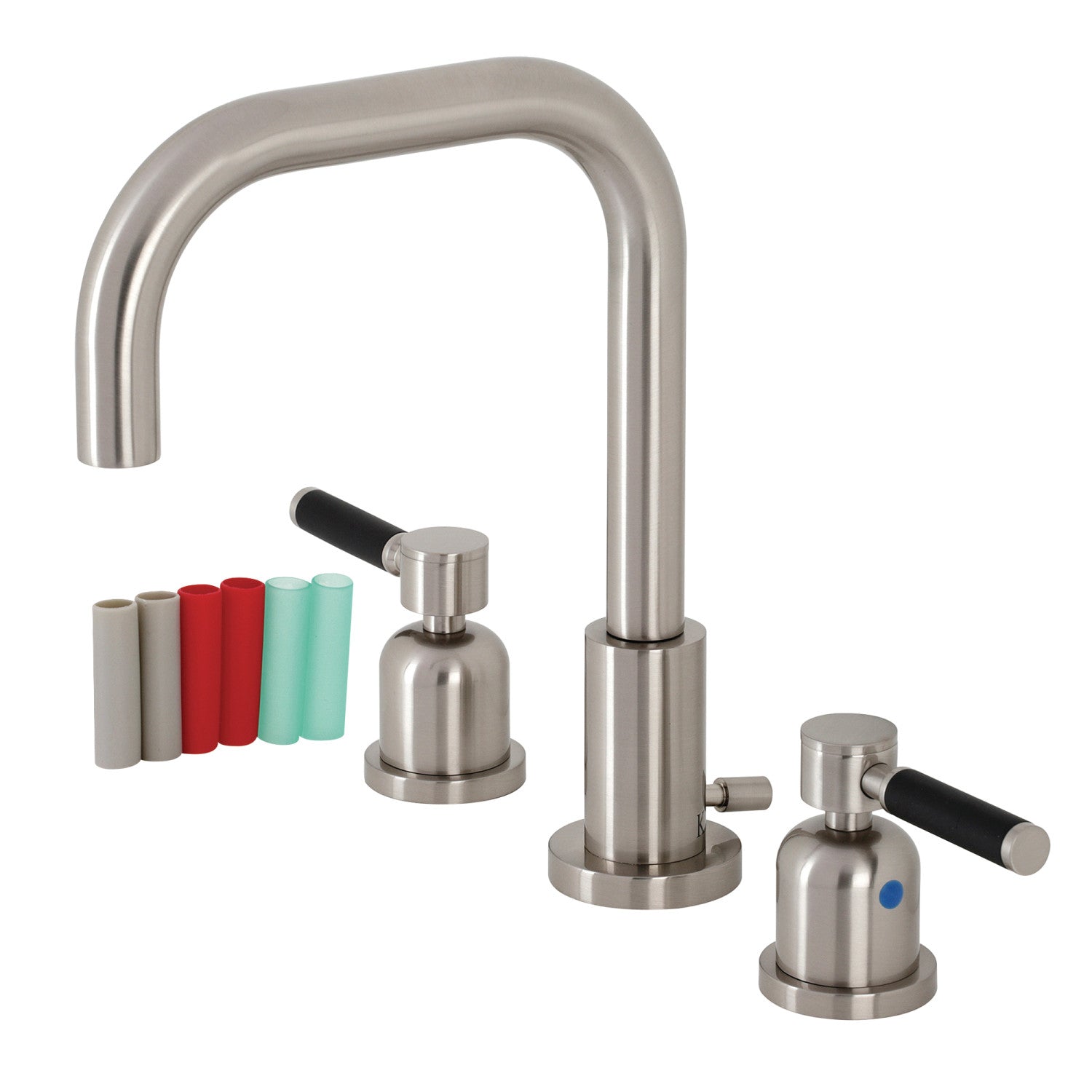 Kingston Sona FSC8938DKL - Robinet de salle de bain Kaiser avec à tirette en laiton, nickel brossé