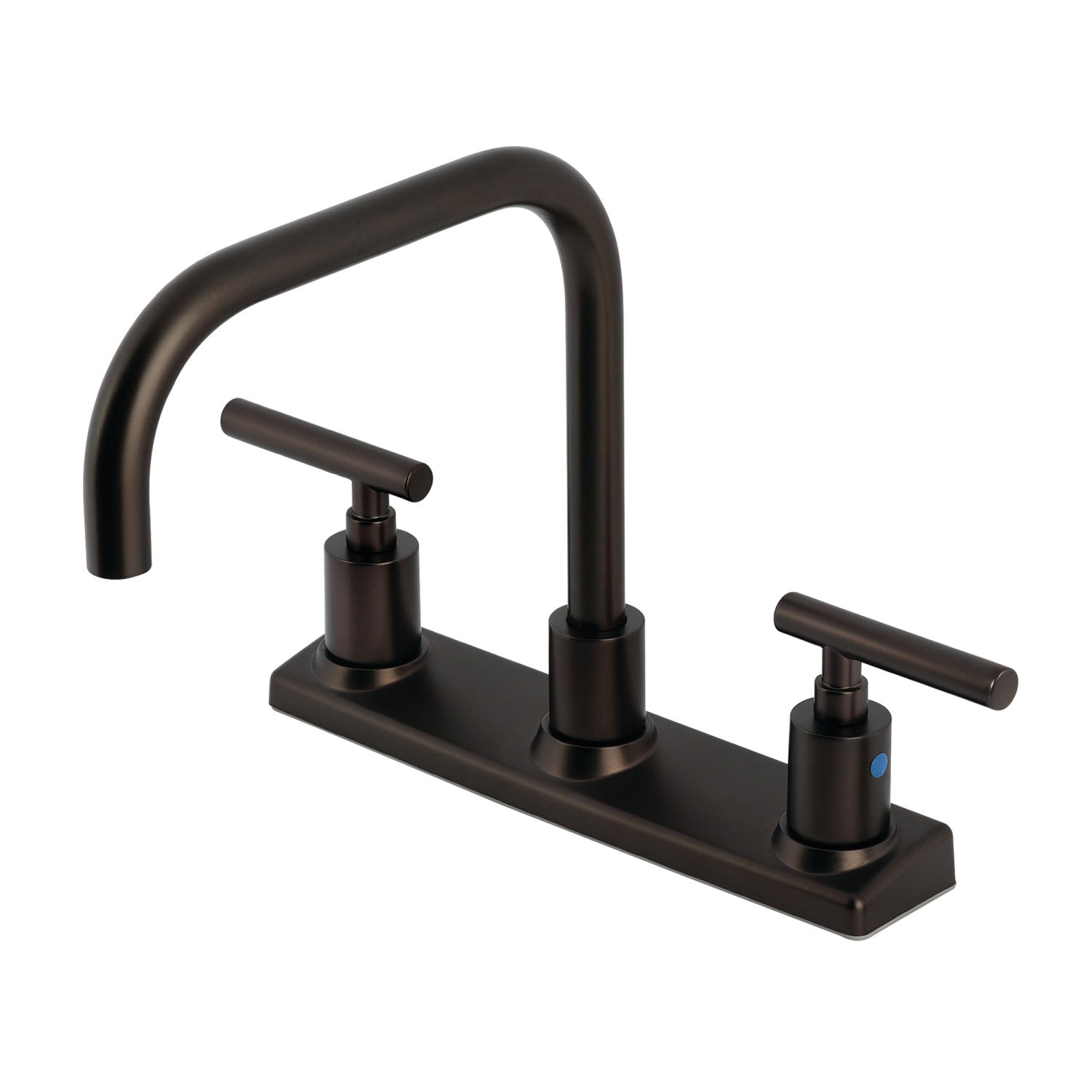 Kingston Sona FB2145CML - Robinet de cuisine à deux poignées 2 trous 8" de Manhattan, bronze frotté à l'huile