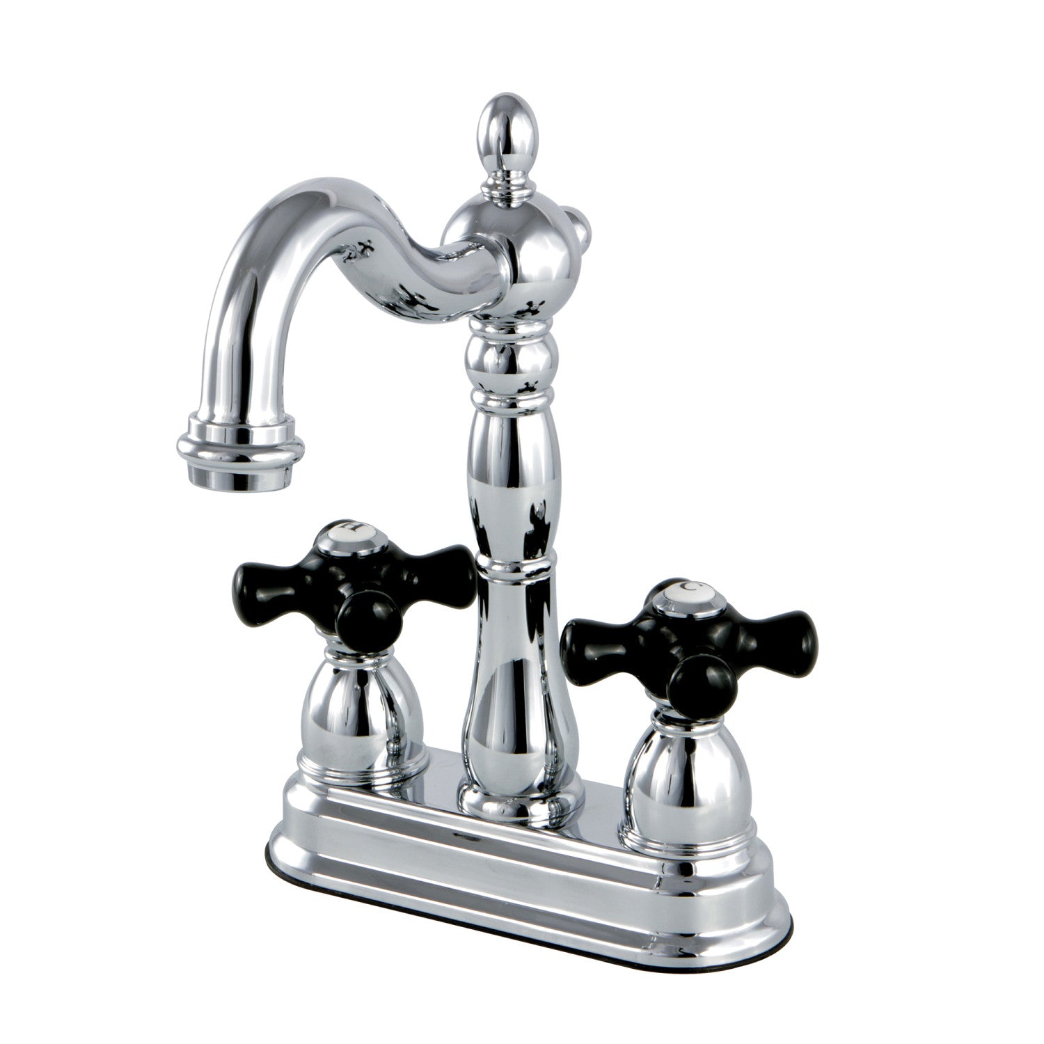 Kingston Heirloom KB1491PKX - Robinet de bar à deux poignées 2 trous, chrome poli