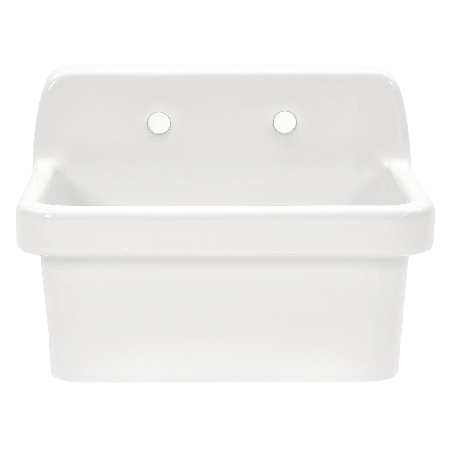 Kingston Heirloom GPKWS241917 - Doriteal 24-Inch Ceramic Single Bowl Wall Mount Kitchen Sink with Strainer, Glossy White