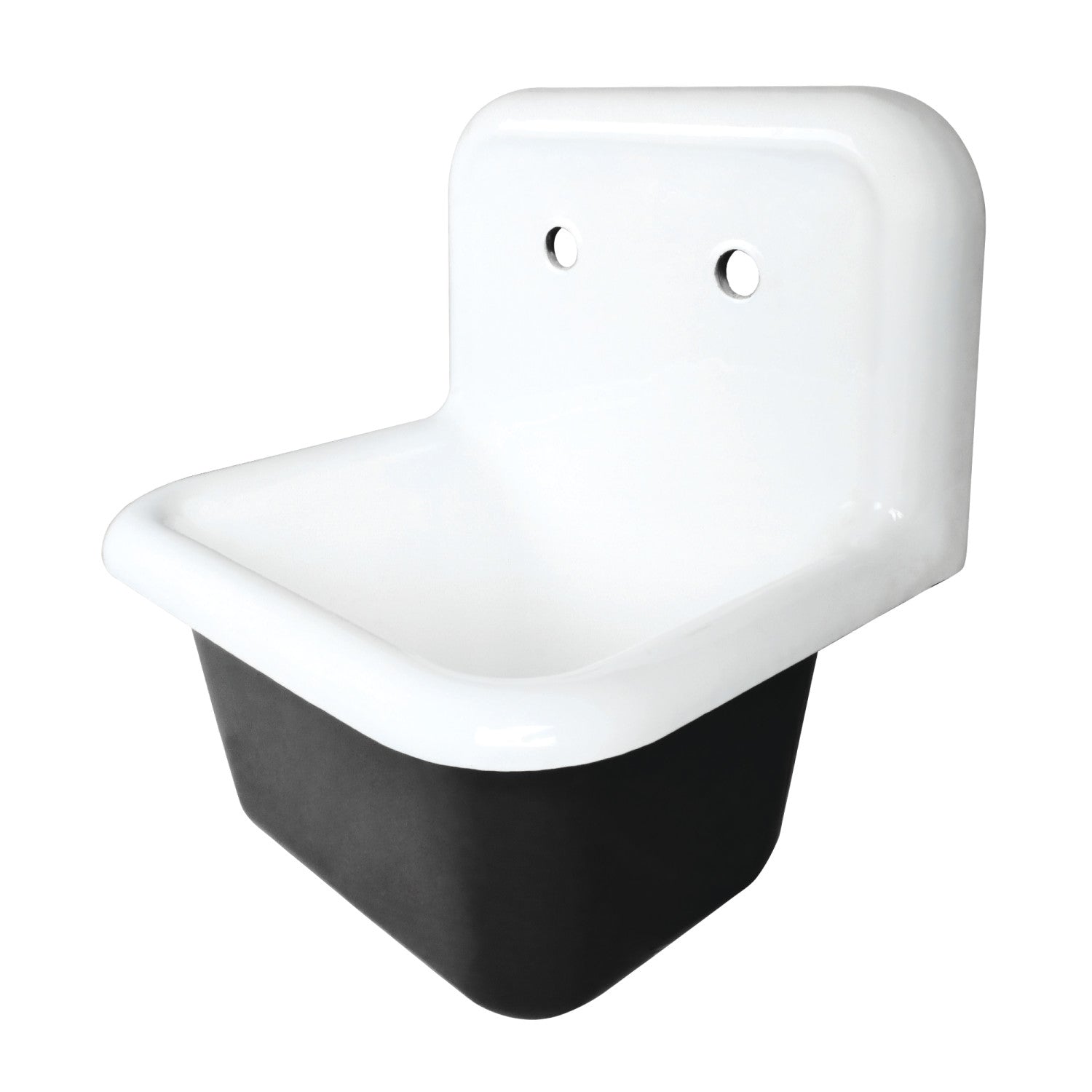 Kingston Heirloom GCLWS221811 - Petra Galley 22-Inch Cast Iron Single Bowl Wall Mount Utility Sink, White