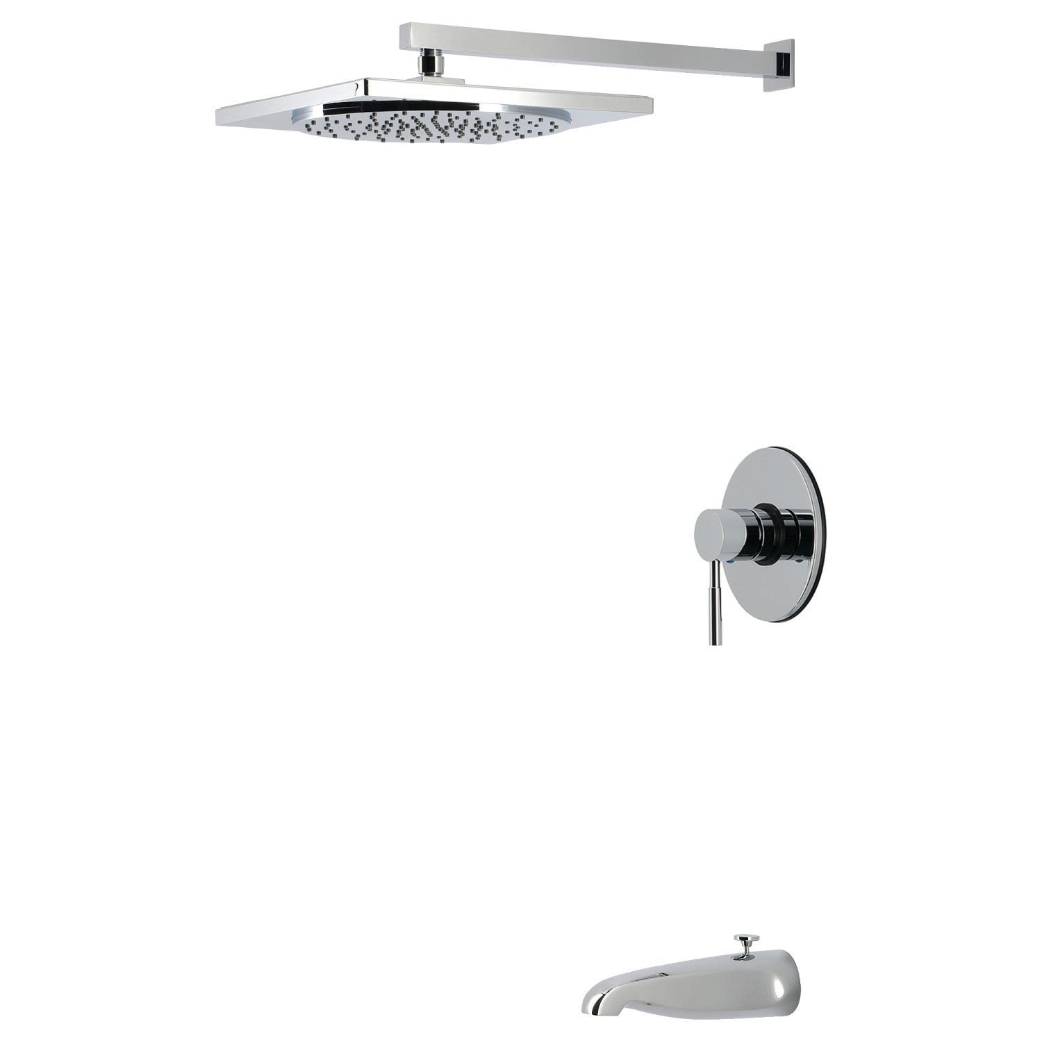Kingston Concord KB8331DL Robinet de baignoire et de douche à pression équilibrée à une poignée, chrome poli