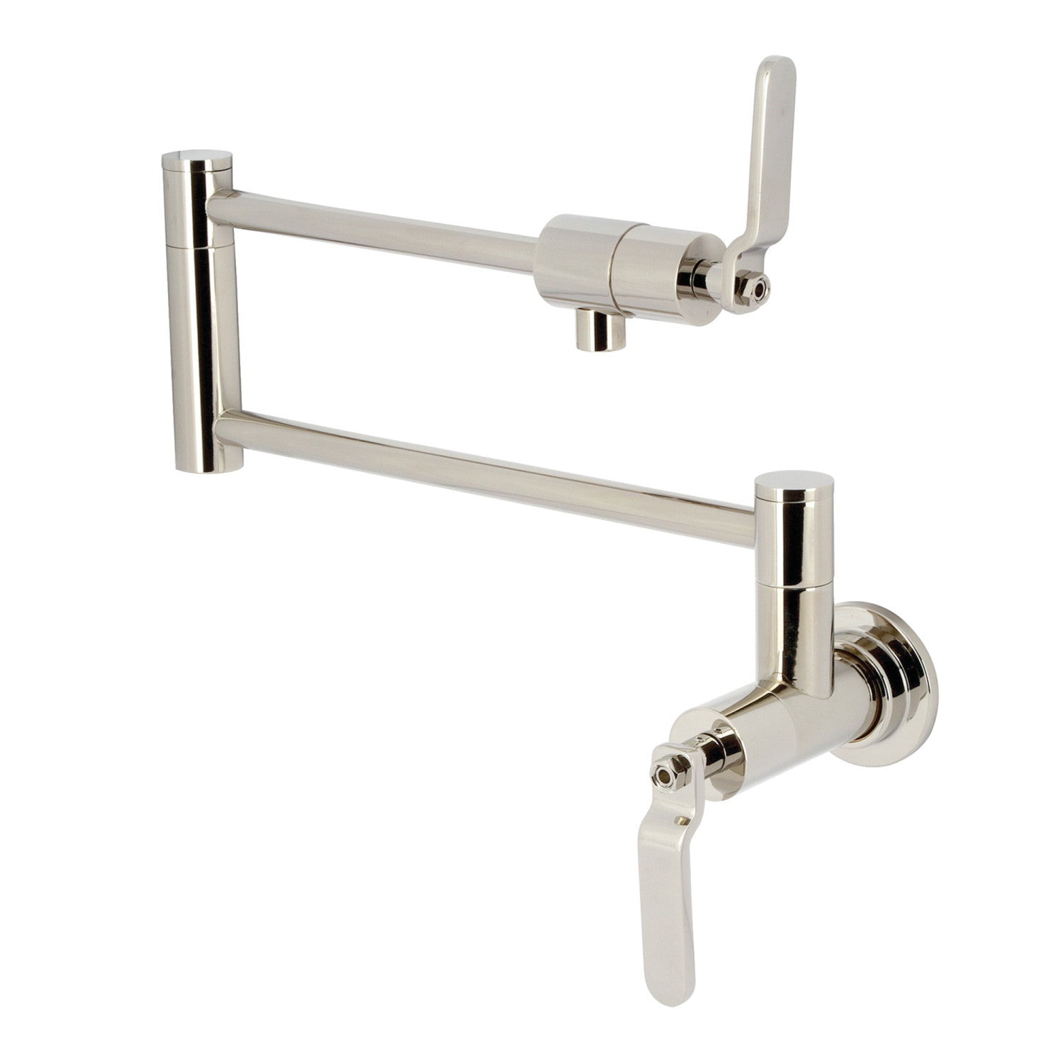 Kingston Sona KS4106KL - Robinet de remplissage de pot de montage mural Whitaker 1 trou, nickel poli