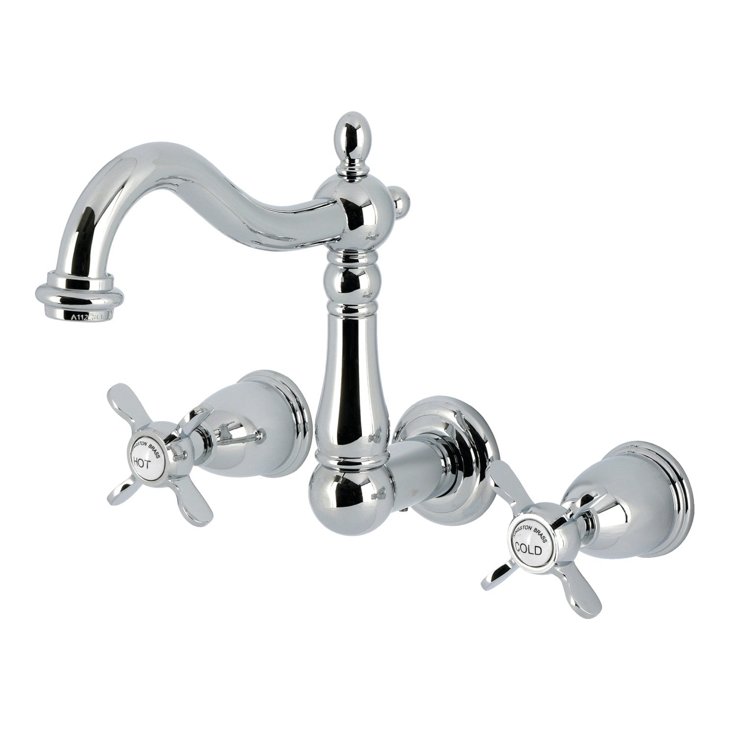 Kingston Heirloom KS1251BEX - Essex Double-Handle 3 trous Robinet de salle de bains mural, chrome poli