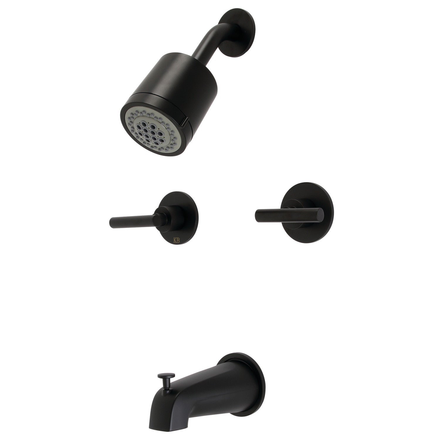 Kingston Sona KBX8140CML - Robinet de douche et baignoire double Manhattan, noir mat