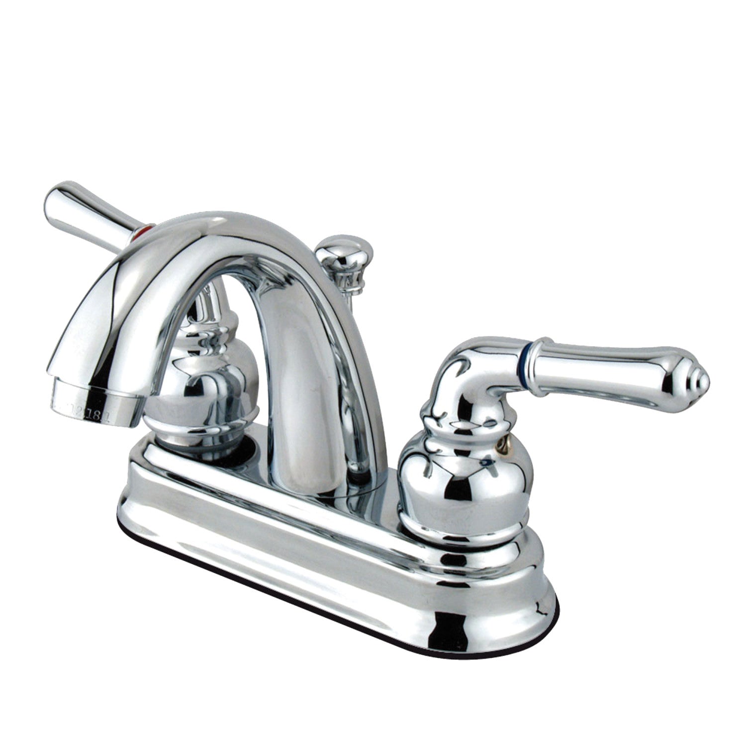 Kingston Heirloom GKB5611NML - Naples Double-Handle 3 trous montage sur plage 4-Inch Centerset Robinet de salle de bains avec drain à tirette, chrome poli