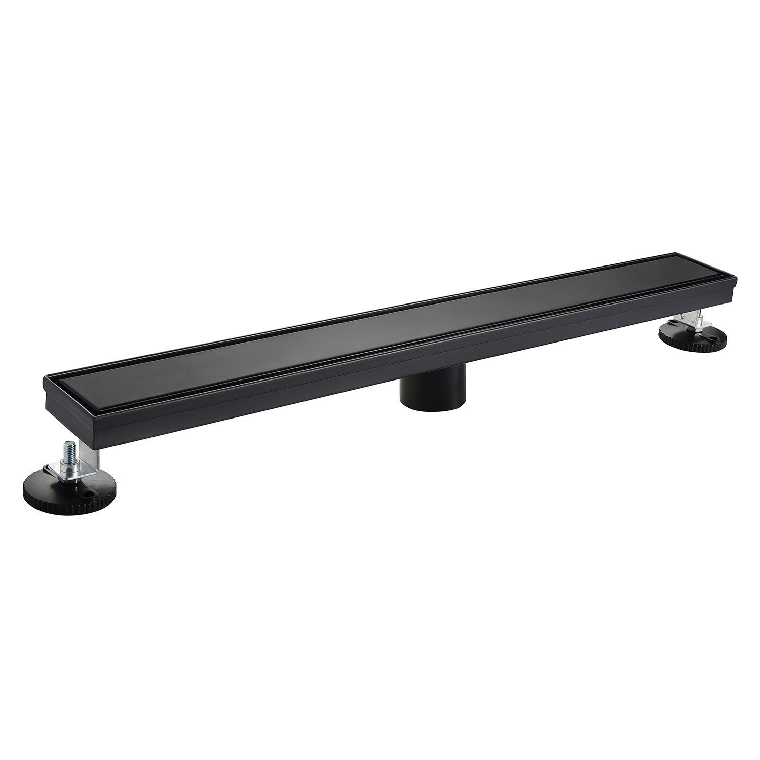 Kingston Watercourse BSF3220 32-Inch Stainless Steel Linear Shower Drain with Reversible Tile Insert and Flat Grate, Matte Black