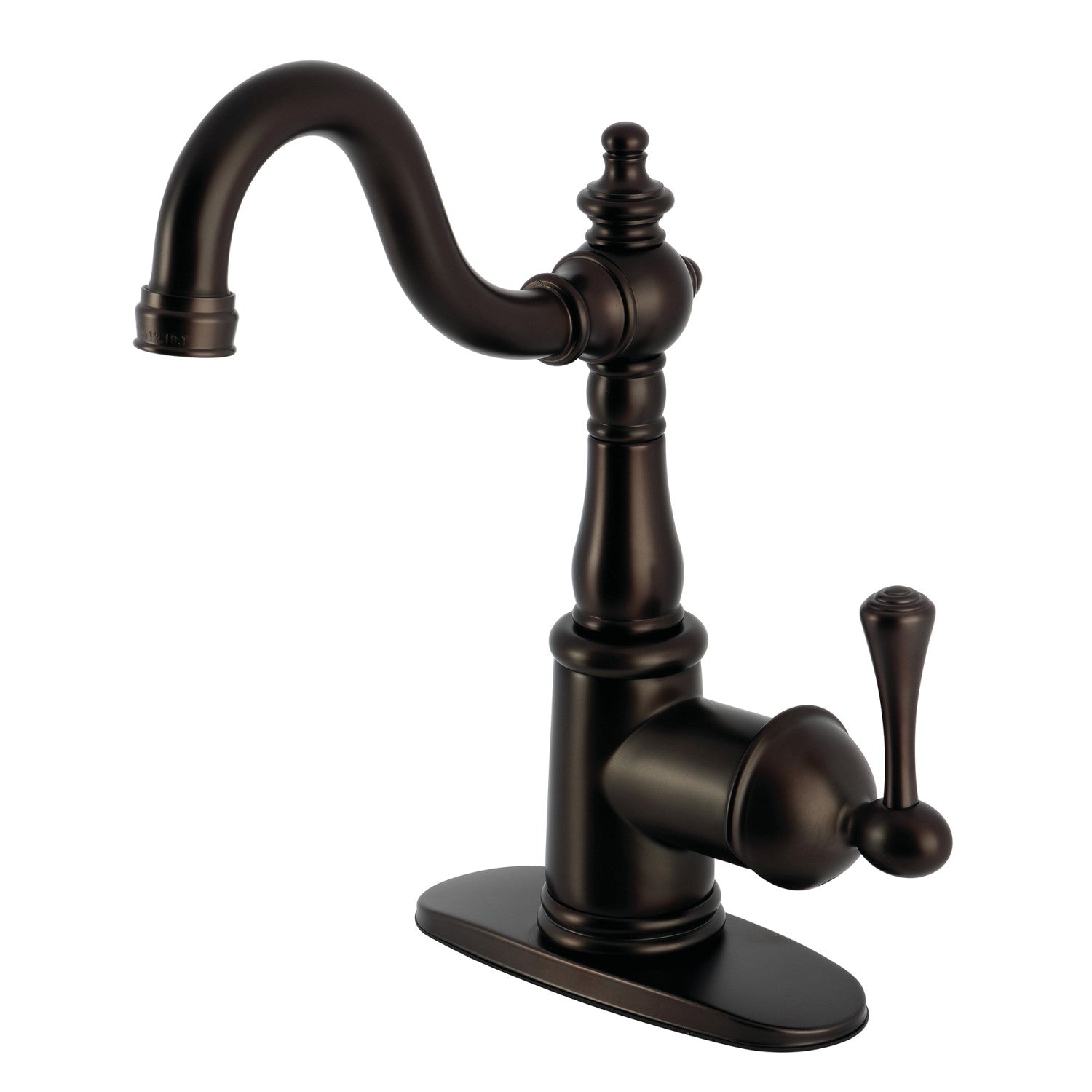 Kingston Heirloom KS7495BL - English Vintage One-Handle 1-Hole Deck Mount Bar Faucet, Oil Rubbed Bronze