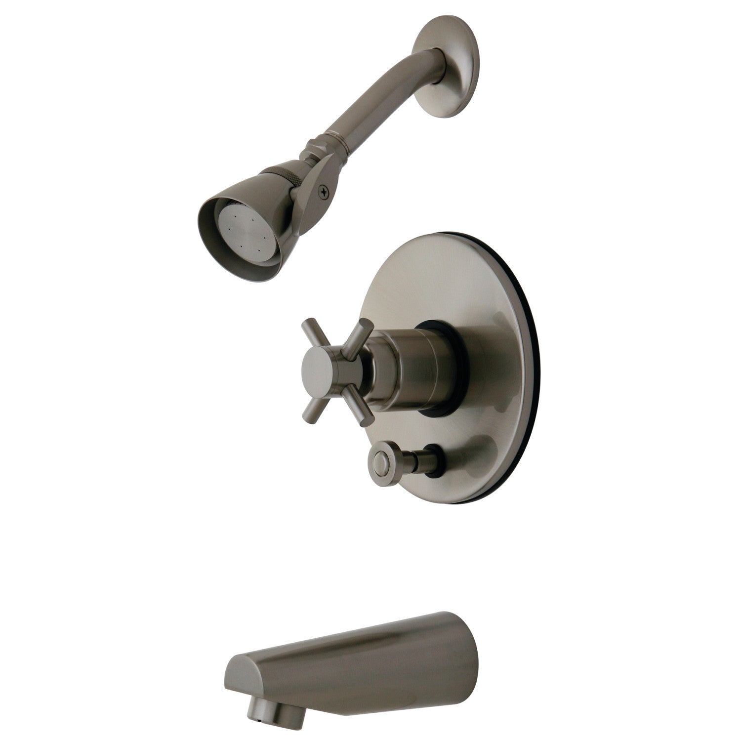 Kingston Concord KB86980DX Robinet de baignoire et de douche à pression équilibrée à une poignée, nickel brossé