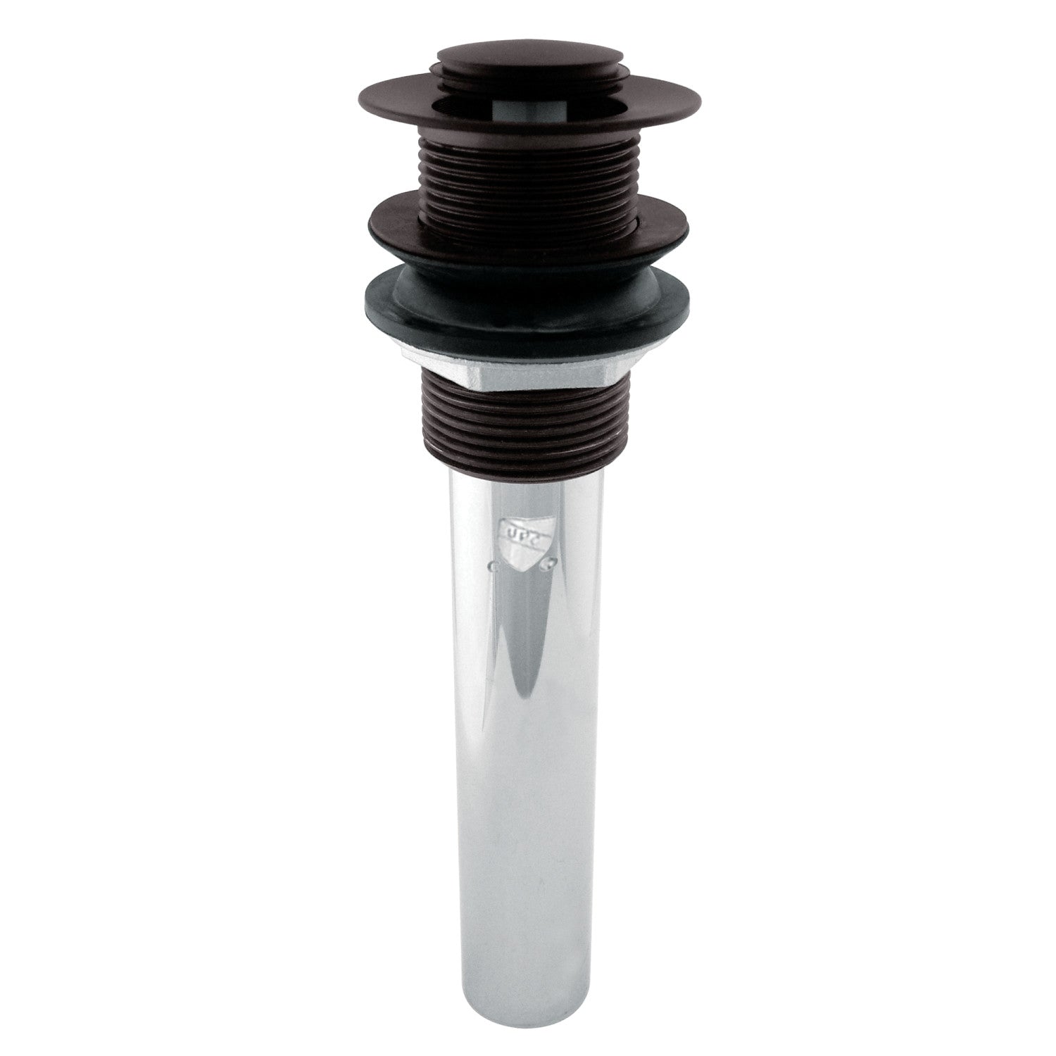 Kingston Trimscape EV8005 Brass Push Pop-Up Bathroom Sink Drain without Overflow, 22 Gauge, Oil Rubbed Bronze