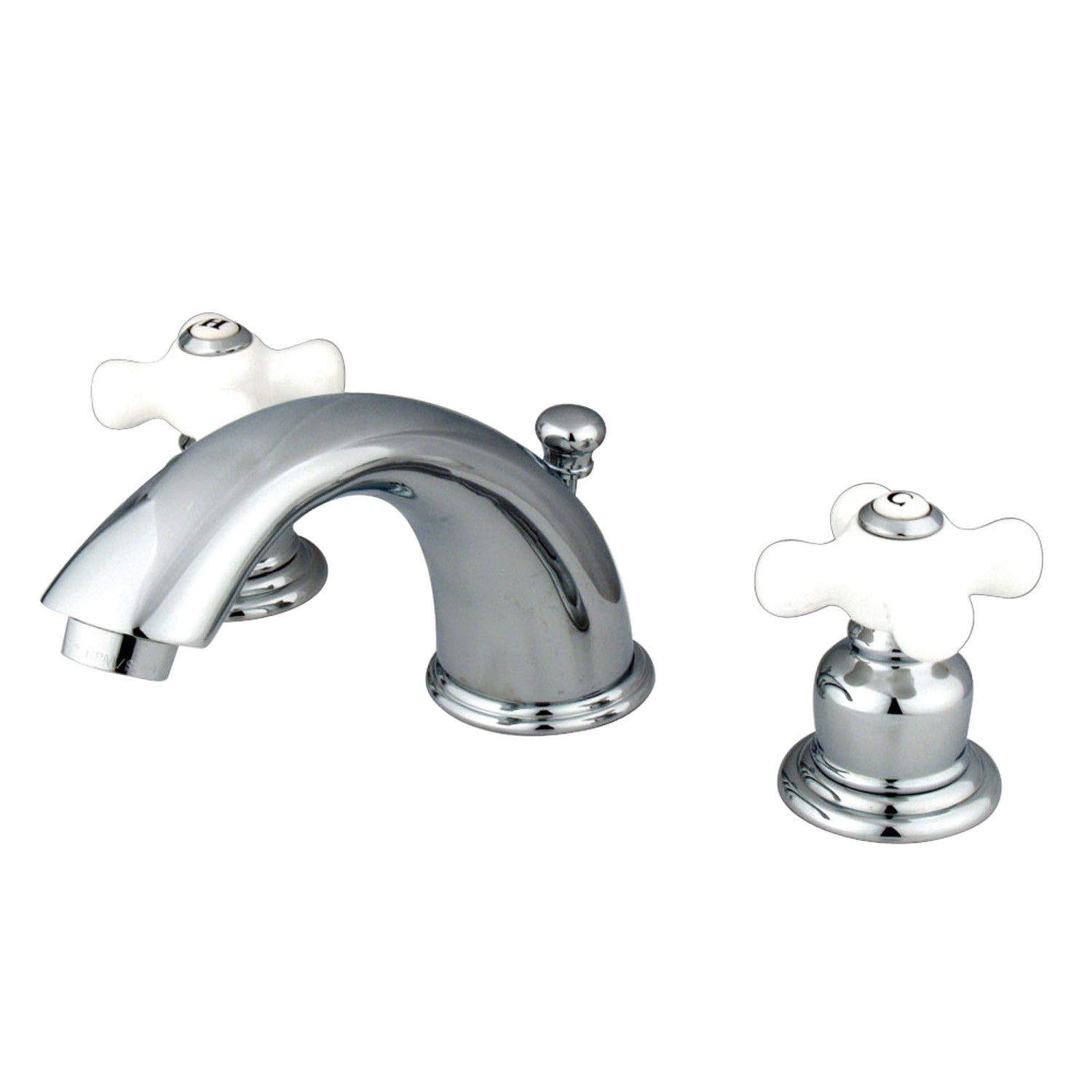 Kingston Heirloom KB961PX - Robinet de salle de bain à deux poignées Magellan 3 trous avec drain à tirette, chrome poli