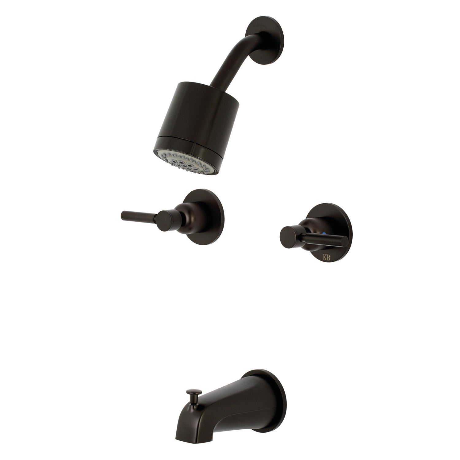 Kingston Sona KBX8145DL - Robinet de baignoire et de douche à double poignée Concord, bronze huilé