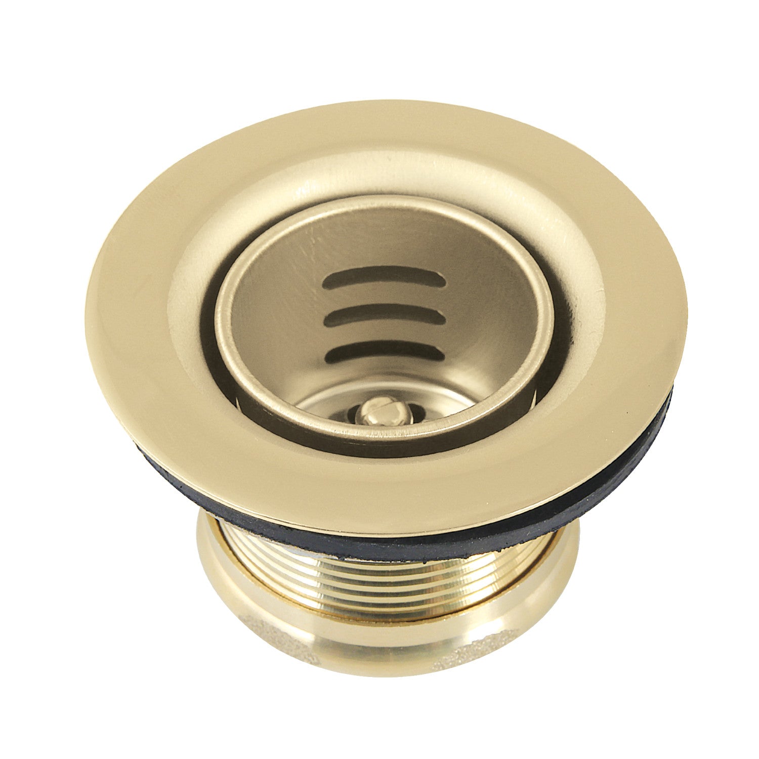 Kingston Portland K451BPB Stainless Steel Bar Sink Basket Strainer, Polished Brass