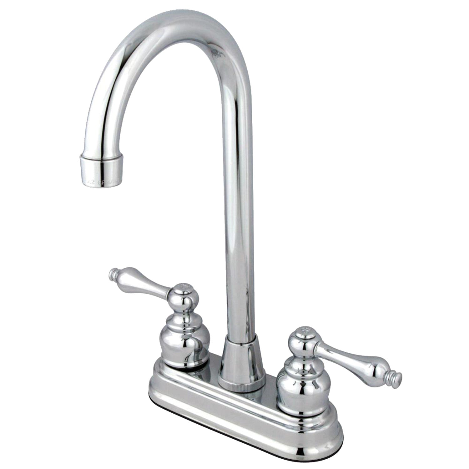 Kingston Tulare KB491AL - Robinet de bar à deux poignées victorienne 2 trous, chrome poli