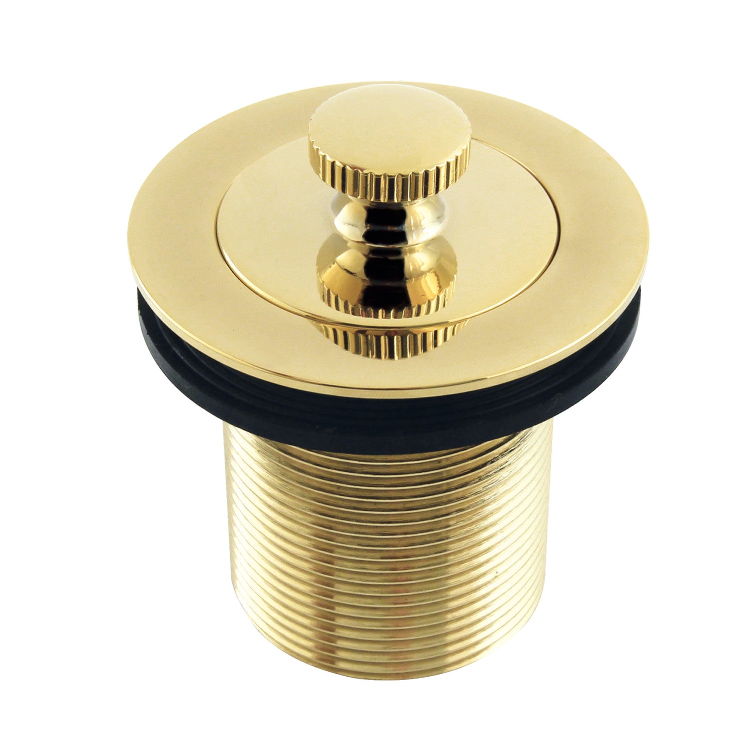 Kingston Heirloom DLT20PB - Made To Match 1-1/2-Inch Lift and Turn Tub Drain with 2-Inch Body Thread, Polished Brass