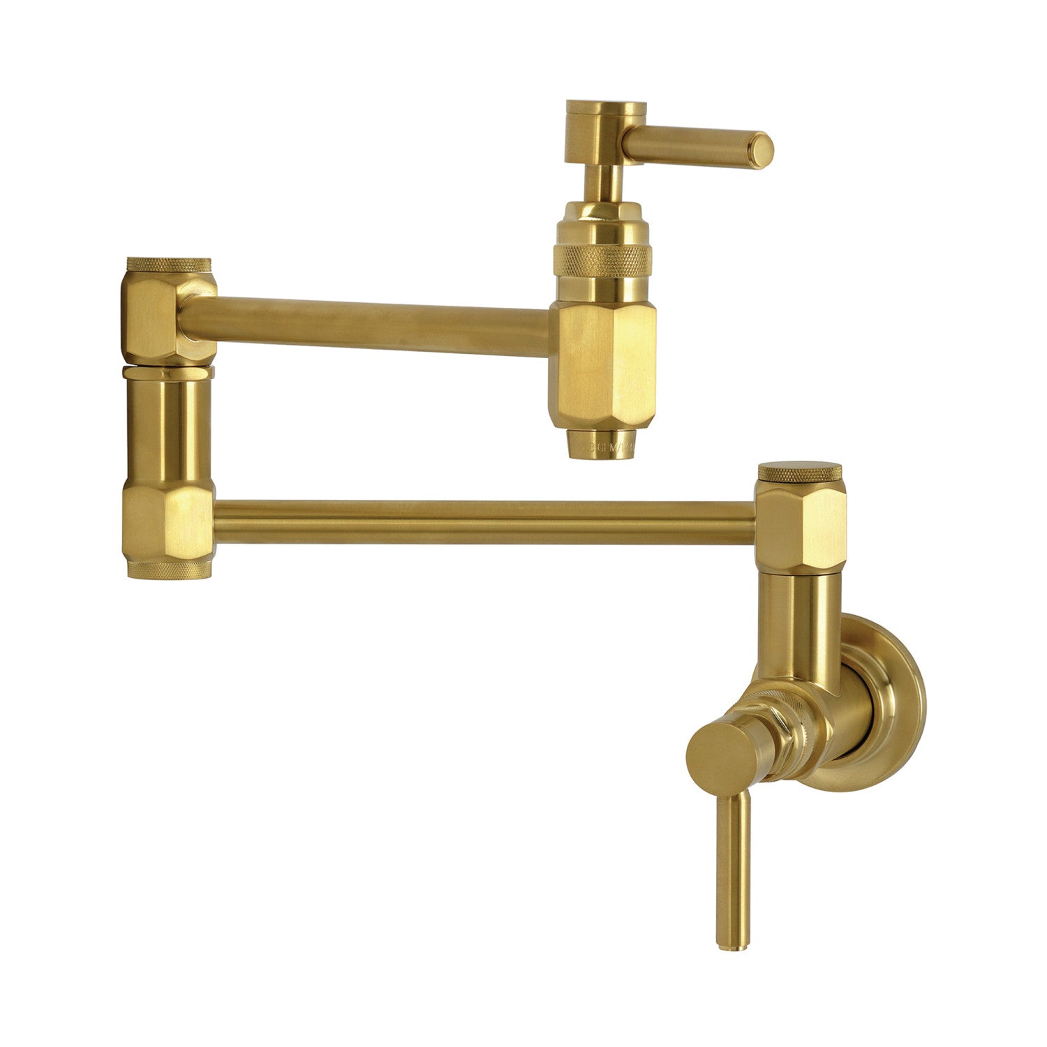 Kingston Sona KS5107DL - Robinet de remplissage de pot de montage mural Concord, laiton brossé