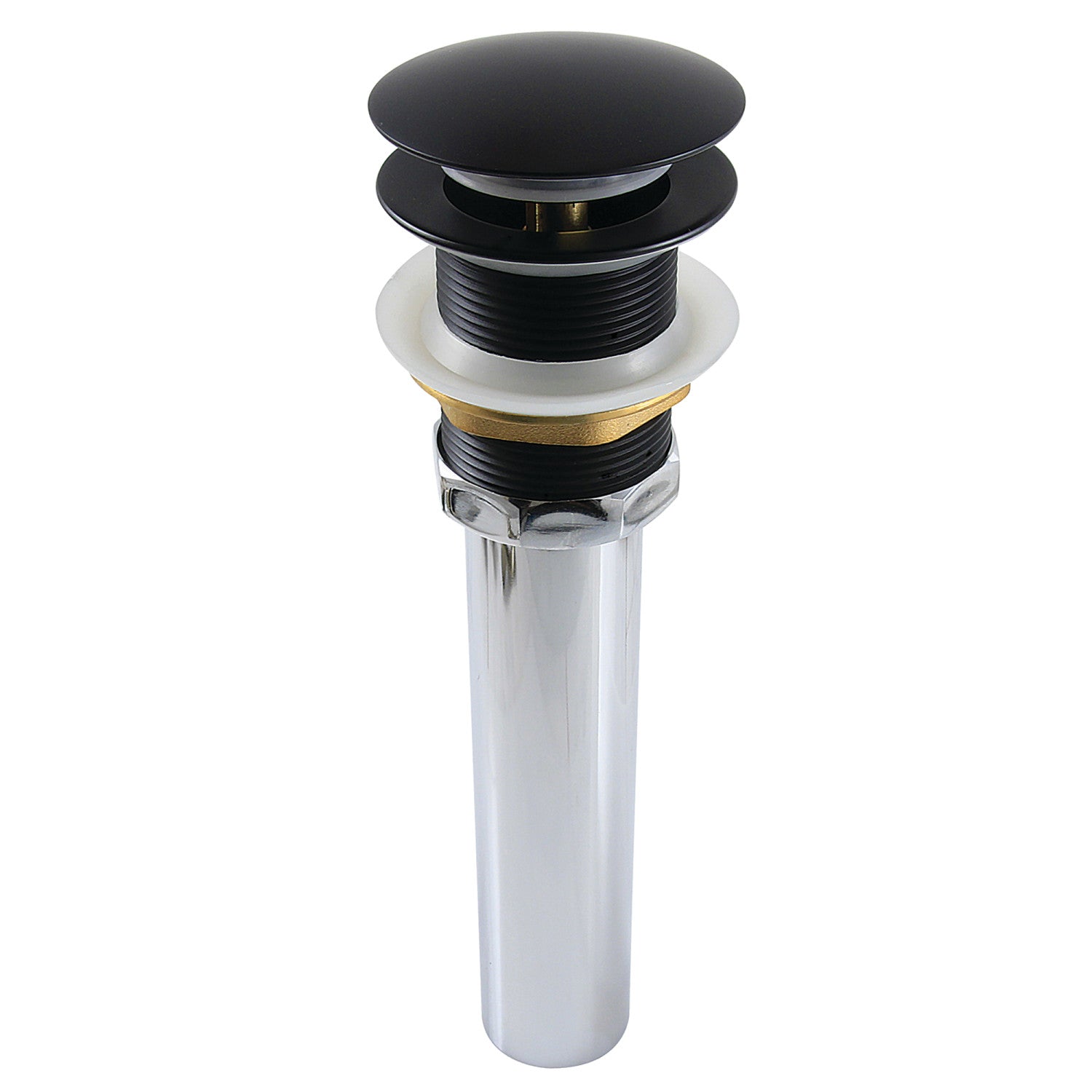 Kingston Sona GCL112MB - Trimscape Brass Pop Up Drain for Cast Iron Utility Sink, Matte Black