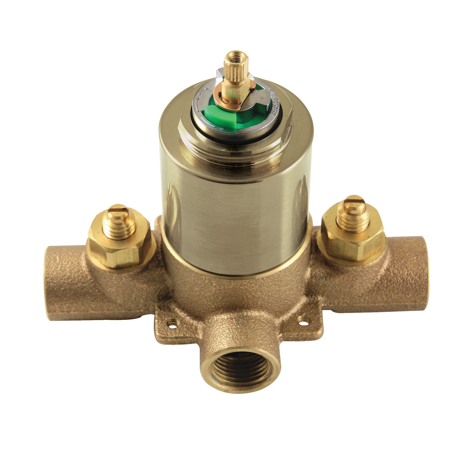 Kingston KB3637V Pressure Balanced Tub and Shower Valve, with Stops, Brushed Brass