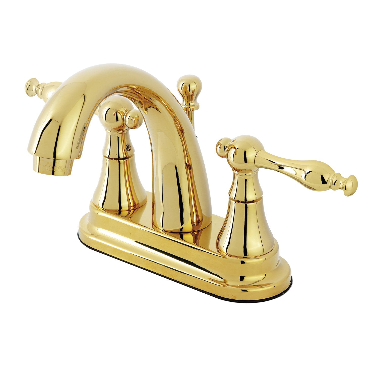 Kingston Heirloom KS7612NL - Normandy Double-Handle 3 trous montage sur plage 4-Inch Centerset Robinet de salle de bain avec laiton à tirette, laiton poli