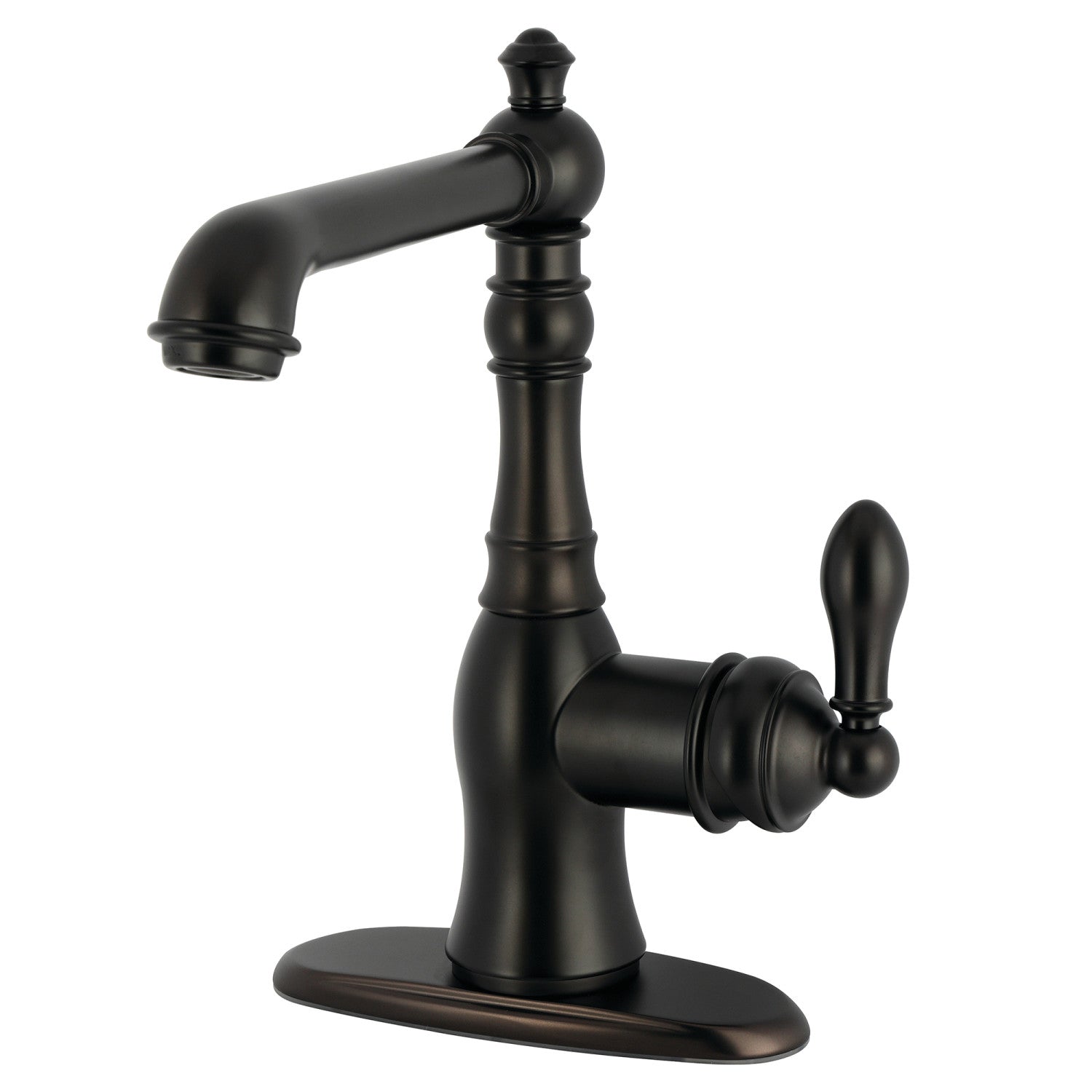 Kingston Heirloom GSY7725ACL - Robinet de bar à une poignée classique américaine 3 trous, bronze frotté à l'huile