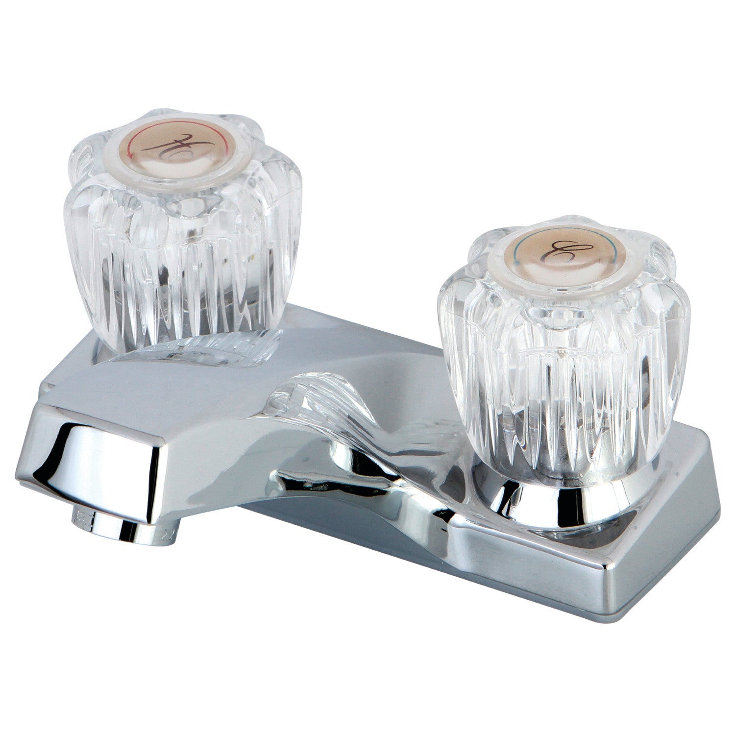 Kingston Tulare FB101LP Double-Handle 3-Hole Deck Mount 4-Inch Centerset Bathroom Faucet, Polished Chrome