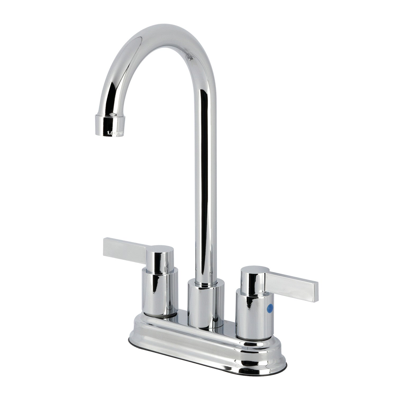 Kingston Tulare KB8491NDL - NuvoFusion Robinet de bar à deux poignées 2 trous, chrome poli